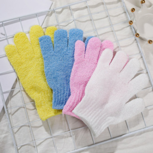 Gants exfoliants en nylon pour la douche et le <span class=keywords><strong>gommage</strong></span> corporel - Mitaines pour éliminer les peaux mortes, brosses de bain pour usage domestique - Product Image 4