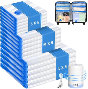 Classic Transparent Compression Type Multifunction Vacuum Storage Bags Electric Pump PA+PE Material for Home Use Storage - Product Image 1