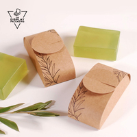 Boîtes d'emballage de savon rigides, écologiques, de luxe, faites à la main, avec gaufrage, matériaux recyclés, pelliculage mat, papier kraft