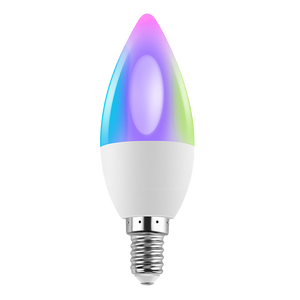 Control de atenuación Voz 5W E14 RGB + WW Luz LED Wifi Smart Life Room Home vela luz Bombilla inteligente para Alexa Google - Product Image 1