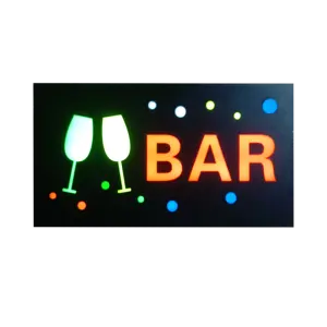 10*19 inch electronic acrylic led open sign/resin led sign board/expoxy resin led open sign