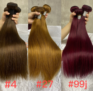 FH Extension di Capelli Umani Colorati Lisci e Ondulati, Doppia Trama, Vendita all'Ingrosso, 16-30 Pollici, Capelli Vergini Brasiliani Remy - Product Image 4