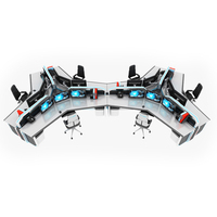 Établi modulaire irrégulier personnalisable pour employés, bureau de centre de commande de haute qualité, console de répartition centrale