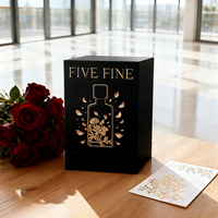 Boîte cadeau en papier rigide faite à la main avec un design unique personnalisé, double porte ouverte, gaufrage et laminage mat pour parfum