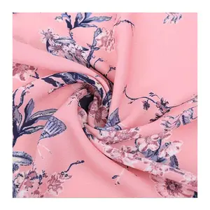 New Latest Design100% polyester flower print georgette fabric Chiffon Georgette Fabric for dress