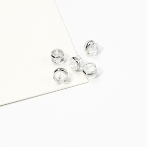 SDA boucles d'oreilles accessoires Anti-goutte Silicone laiton bouchons d'<span class=keywords><strong>oreille</strong></span> comme Hamburger en plastique Transparent pour la fabrication de bijoux clous d'<span class=keywords><strong>oreille</strong></span> - Product Image 6