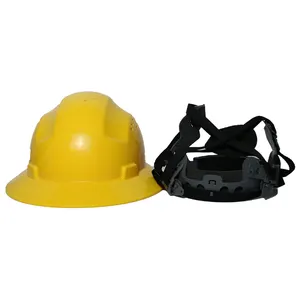 競争力のある価格オレンジ色の帽子ヘルメットフルつばヘルメット日焼け止め工業用