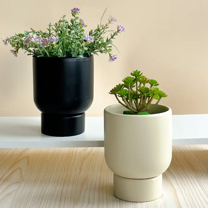 ceramic large korean flower pot planting trees green plant pot minimalist creative flowerpot container