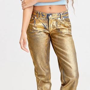 โรงงานผลิต<span class=keywords><strong>ก</strong></span>างเกงยีนส์เดนิมแบบขายส่ง <span class=keywords><strong>ก</strong></span>างเกงยีนส์ทรงดินสอพิมพ์ลายแว็ก<span class=keywords><strong>ซ์</strong></span> <span class=keywords><strong>ก</strong></span>างเกงยีนส์ทรงสลิมคาร์เพนเตอร์แบบซ้อนสำหรับผู้หญิง - Product Image 3