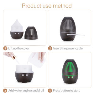Diffuseur d'arômes YX-337 effet bois, mini humidificateur USB 5V avec lumière colorée pour la maison et la voiture - Product Image 5
