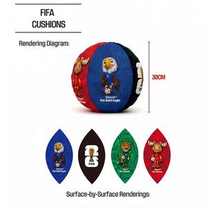 Coussin décoratif brodé en peluche douce Mascotte de dessin animé 3D Coupe du Monde <span class=keywords><strong>FIFA</strong></span> 2026 pour canapé, cadeau pour fan de sport - Product Image 1