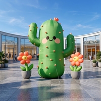 Danseurs gonflables publicitaires en forme de cactus vert, cactus gonflables personnalisés pour la publicité