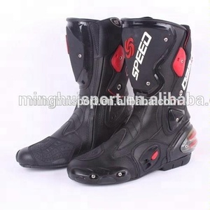 Bottes de <span class=keywords><strong>moto</strong></span> en cuir véritable imperméables grande taille, antidérapantes, ignifuges et respirantes – Vente en gros fabricant - Product Image 4