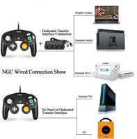 Manette pour GameCube, bouton unique pour NGC, pour manette GC pour PC, manette filaire NGC, joystick