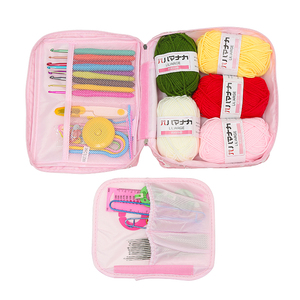 Kit de Ganchillo para Principiantes JP, Juego de Hilos de Plástico, Agujas de 3 mm, Herramientas de Medición, Bolsa Portátil con Diseño de Unicornio, Suministros para Manualidades DIY - Product Image 2