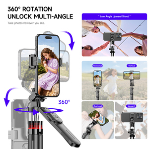 Trípode Automático para Teléfono CYKE, Palo <span class=keywords><strong>Selfie</strong></span> para iPhone con Control Remoto, Soporte Giratorio Extensible para Grabación de Video y Vlogs F05 - Product Image 2