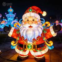Komplettlösung für Festivallaternen: Santa Claus Haus-Lichtinstallation für Besucher, Feiertagsattraktionen, Festivallaternen
