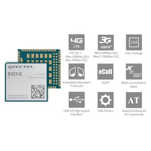 用于M2M汽车路由器的原装Quectel EG21-G LTE Cat 1模块物联网4G GSM全球导航卫星系统全球定位系统嵌入式蜂窝调制解调器 - Product Image 4