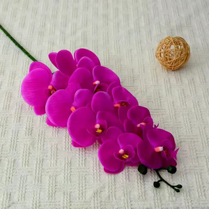 Handicraft Products Wholesale High Quality 3D 9 Head Silk Phalaenopsis <b>Artificial</b> <b>Flowers</b> For Home Wedding Floral Arrangement - Product Image 5