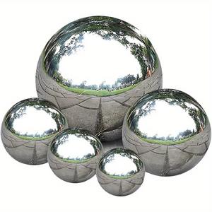 Most Selling 5pcs Stainless Steel Gazing <b>Balls</b> Reflective Hollow <b>Ball</b> for Home and Garden Decor from Indian Supplier - Product Image 3