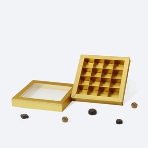 Boîte d'emballage cadeau en gros pour barres chocolatées de mariage, bonbons et donuts, de qualité alimentaire avec plateau - Product Image 5