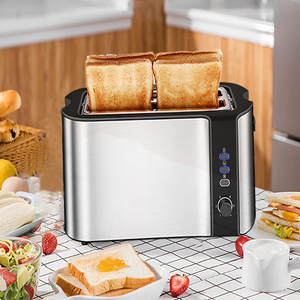 <span class=keywords><strong>Grille</strong></span>-<span class=keywords><strong>pain</strong></span> 2 tranches en acier inoxydable avec <span class=keywords><strong>grille</strong></span> de maintien au chaud - Contrôle de la décongélation, du réchauffement et de la dorure, Argent et Noir, pour <span class=keywords><strong>pain</strong></span> et bagels - Product Image 6