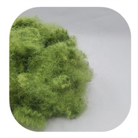Fibre de polyester ajourée pour le remplissage, couleur verte, lot de 12 pièces, 15D x 51mm