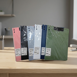 Kunststoff-Schreibunterlage A4, mattiert, doppelseitig, mit Einzelklemme, verschiedene Farben - Product Image 2