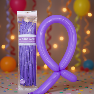 Globos de látex Party Love 260 morados, paquete de 50 unidades para decoración - Product Image 3