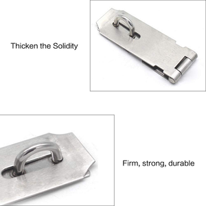 Loquet de porte à fermoir, 3-5 pouces, <span class=keywords><strong>en</strong></span> acier inoxydable, avec cadenas de sécurité - Product Image 3