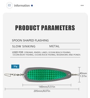Leurres de pêche 5,51 pouces 31g pour la pêche au saumon en traîne, flashers métalliques, lames de traîne pour saumon, cuillères flasher