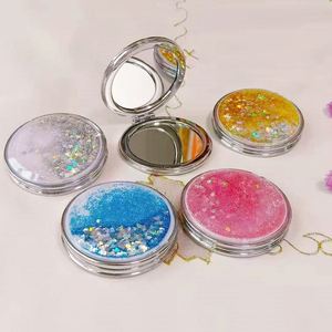 Portable Double-Sided Makeup <b>Mirror</b> Customized Logo Metal Folding Design Zipper Closure Fashion Case Towel Portable Pocket Case - Product Image 3