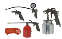 Kit d'outils pour compresseur d'air, kit d'outils pneumatiques HVLP haute pression, ensemble de 5 pistolets de pulvérisation pour l'entretien et le nettoyage des voitures