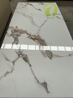 Panel de Pared Plano de Fibra de Bambú con Efecto Mármol PET, Panel de Pared de Chapa de Madera WPC, Tablero de PVC