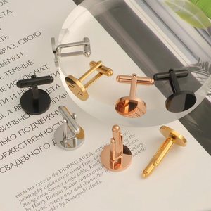 男性ギフトパーソナライズされたカスタマイズされたカフスボタンとネクタイクリップ刻印可能な空白のカフスボタン夫のボーイフレンドの父のためのステンレス鋼 - Product Image 5