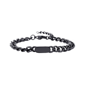 Pulsera Cubana de Acero Titanio 19+5cm, Grabado Personalizado, Joyería de Moda Unisex, Regalo - Product Image 4