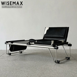 WISEMAX FURNITURE Modern home hotel lobby <span class=keywords><strong>legno</strong></span> struttura <span class=keywords><strong>in</strong></span> metallo e <span class=keywords><strong>panca</strong></span> <span class=keywords><strong>in</strong></span> pelle di mucca <span class=keywords><strong>con</strong></span> tavolino per soggiorno - Product Image 1