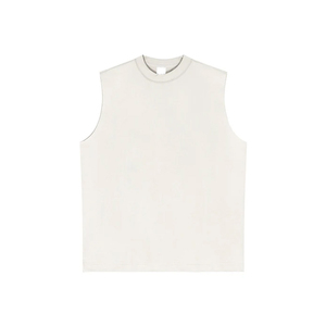 Vintage Wash Men Tank <b>Top</b> Featuring Soft Hand Feel Slightly <b>Distressed</b> Look For Retro Inspired Casual Style And Nostalgic Appeal - Product Image 1