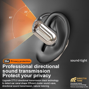 Auriculares Inalámbricos, Auriculares de Conducción Ósea, Auriculares Deportivos con Control Táctil de Volumen, Sonido Envolvente 3D, Pantalla LED Integrada - Product Image 5