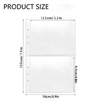 50 pcs 6 trous et 2 pochetsTrading Gaming Card Sleeves Stockage Portefeuilles Album Page Collection Timbre Enveloppe Manches