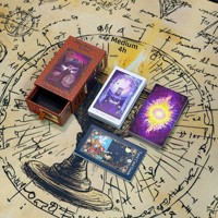 Cartes de tarot Angel authentiques, en papier, avec boîte gaufrée or, 7 x 12 pouces, édition anglaise originale