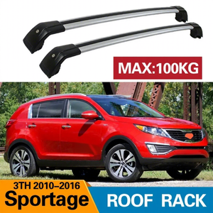 SHITURUI 2 barres <span class=keywords><strong>de</strong></span> <span class=keywords><strong>toit</strong></span> pour <span class=keywords><strong>KIA</strong></span> <span class=keywords><strong>SPORTAGE</strong></span> (SL) 3ème génération 2010-2016, barres latérales en alliage d'aluminium, barres transversales, porte-bagages <span class=keywords><strong>de</strong></span> <span class=keywords><strong>toit</strong></span> - Product Image 1