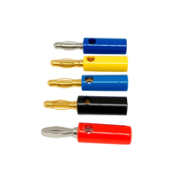 Adaptateur audio rond sans soudure Hongsheng, fiche mâle banane, bornes à vis en laiton, boîtier PC, 4 mm, boîte
