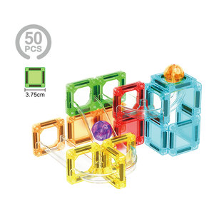MAG-PARADISE Set di Piastrelle Magnetiche Luminose al Buio 3,75cm, 50 Pezzi, Kit Costruzioni STEM, Giocattolo Educativo per Bambini 3+ Anni - Product Image 4