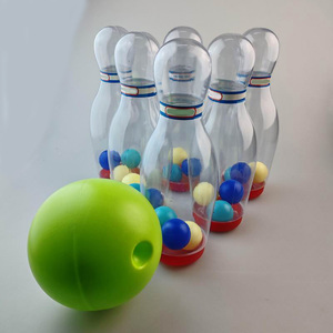Juego de <span class=keywords><strong>Bolos</strong></span> Transparente de 24 cm con 6 Pinos y Bola de 10 cm, Personalizable <span class=keywords><strong>para</strong></span> Niños, Regalo, Juguete, Relleno de <span class=keywords><strong>Dulces</strong></span>, Promocional, Interior/Exterior - Product Image 4