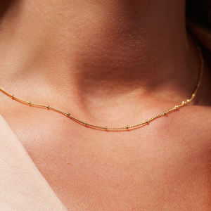 Commercio all'ingrosso di e-Manco gioielli da donna più venduti da donna in acciaio inox maglie a sfera collane collares de mujer - Product Image 5