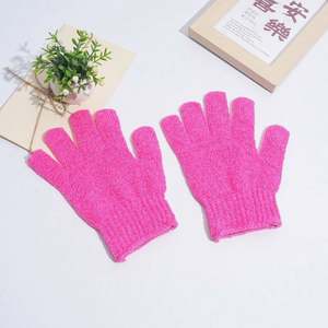 Gants de bain à cinq doigts, serviette de douche exfoliante pour le corps, pour enfants et usage domestique, gants de nettoyage élastiques pour le dos - Product Image 5