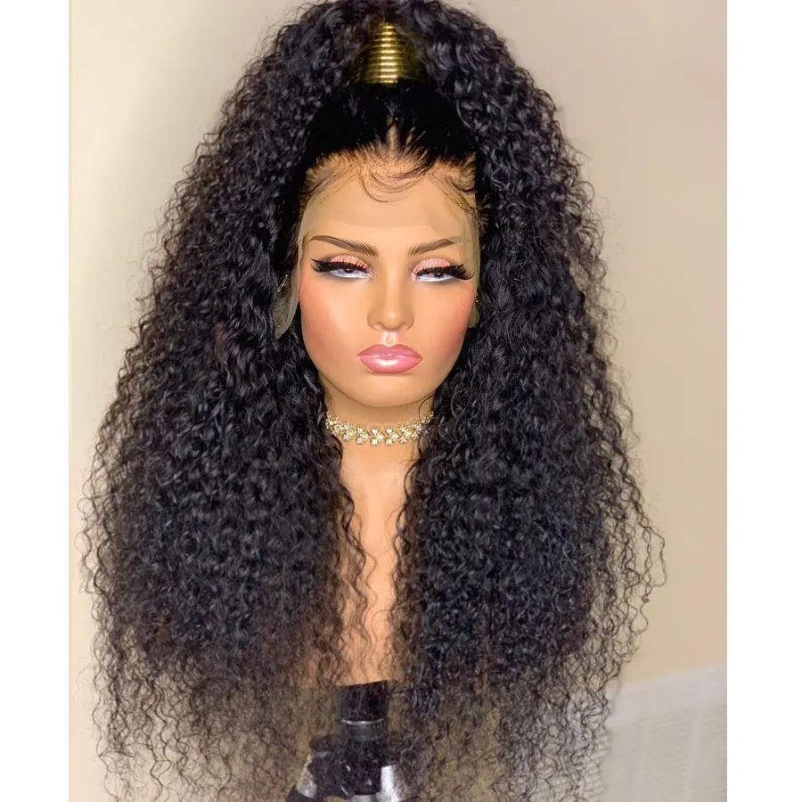 Vendor Wholesale Brazilian Glueless Raw Hair Lace Frontal Wigs for Black Women Curly HD Single Knot Lace Front Human Hair Wig
