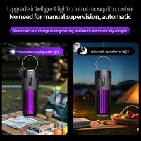 Matamosquitos Eléctrico para Interiores y Exteriores con Luz UV, Trampa para Moscas Recargable y Portátil para Patio y Hogar