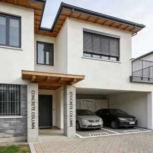 Conception d'architecture de maison multi-étages de style africain personnalisé et service de paysagisme, villa moderne avec garage intégré - Product Image 1